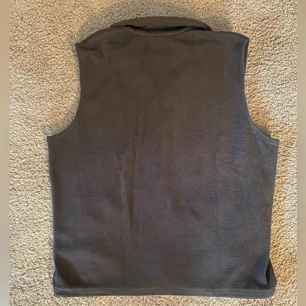 Woolrich Chocolate Brown Fleece Vest with Teal Accents Men’s XL - Picture 4 of 10